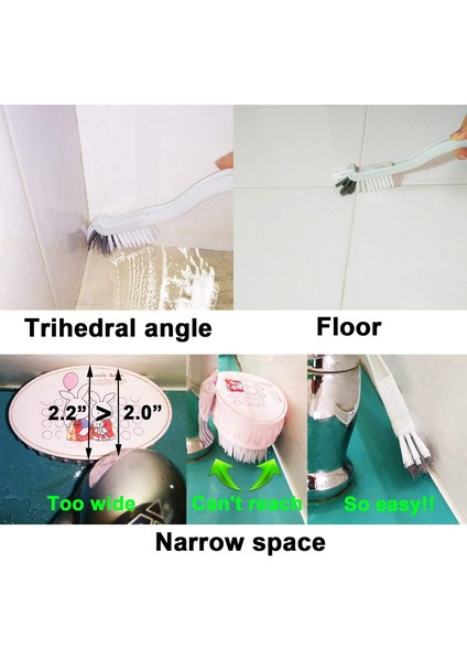 Esinti Bulaşık Fırçası Mutfak Temizleme Fırçası Şişesi Banyo Ovma Fırçaları Lavabo Ev Tencere Tava Kenar Köşeleri Fayans Çizgileri Sert Kıllı Fırça (Yurt Dışından)