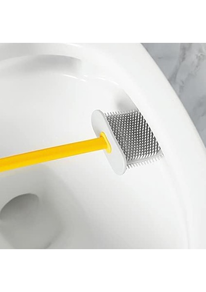 Silikon Klozet Fırçası, Tutuculu, Banyo Derin Temizleme Kasesi - Derin Temizleme Fırçası - Mavi (Yurt Dışından)