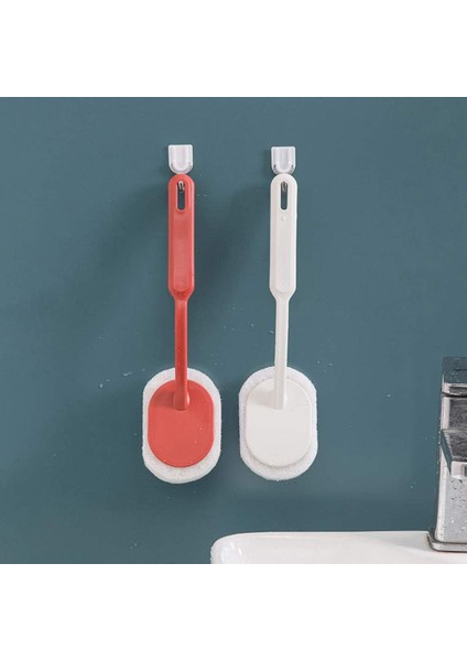 Esinti 3 Adet Sünger Fırça Uzun Saplı Sünger Temizleme Fırçası Ovma Fırçası Banyo Fayans Tuvalet Için (Yurt Dışından)