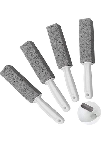 4 Adet Ponza Taşı Temizleme Fırçası, Ponza Taşı Temizleme Fırçası Saplı Klozet Temizleyici Fırça Lekeleri Ve Sert Su Için Halka Sökücü (Yurt Dışından)