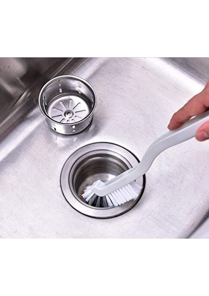 Mutfak Fırçalama Fırçası (2 Paket) Lavabo Banyo Fırçaları 90° Açılı Fırça Ile Banyo Için Derin Temizlik Duş Mutfak Fırçası Tuvalet (Yurt Dışından)