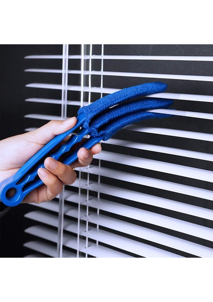 Pencere Kör Temizleyici Silgi Fırça Seti 2'Li Paket Mikrofiber Kollu Fırça - Pencere Panjurları Için Kör Temizleme Araçları Klima Jaluzi Tozu (Yurt Dışından)