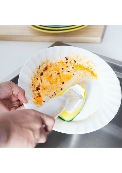 Magic Bulaşık Temizleme Fırçası Sabunluk Kolu Doldurulabilir Kaseler Temizleme Süngeri (Yurt Dışından) fiyatları