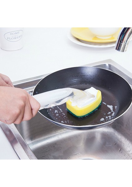Magic Bulaşık Temizleme Fırçası Sabunluk Kolu Doldurulabilir Kaseler Temizleme Süngeri (Yurt Dışından) fırsatları