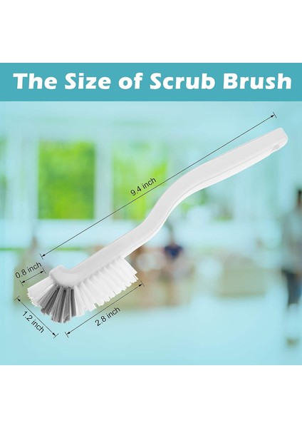 5 Parça Temizleme Bulaşık Fırçası Mutfak Lavabo Banyo Fırçası Seti (Beyaz Ve Siyah) (Yurt Dışından)