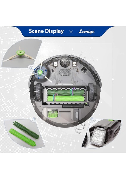 24 X Yedek Parça Seti Irobot Roomba I7 I7+ E5 E6 Elektrikli Süpürge Robotu Filtre Fırçası Aksesuarları (Yurt Dışından)