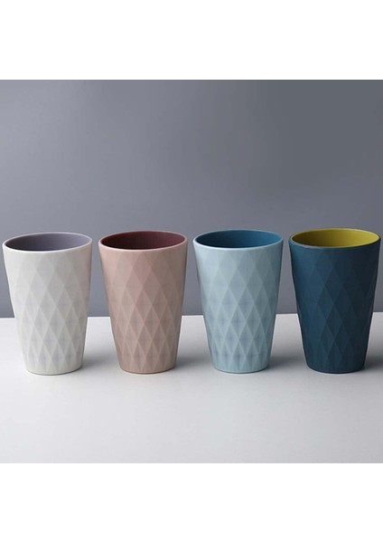 Diş Fırçası Kavanozu Plastik Bardak Banyo Kolye Ucu, Iskandinav Tarzı Tasarım 4 Parça (8×12×5 Cm) (Yurt Dışından)
