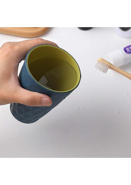 Diş Fırçası Kavanozu Plastik Bardak Banyo Kolye Ucu, Iskandinav Tarzı Tasarım 4 Parça (8×12×5 Cm) (Yurt Dışından)