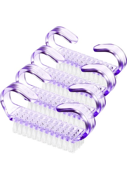 Esinti 4 Parça Saplı Tırnak Fırçası Tırnak Ovma Temizleme Fırçası Tırnak Fırçaları Plastik Ayak Tırnağı Temizleme Fırçası, 2,6 X 0,5 X 1,4 Inç (Mor) (Yurt Dışından)