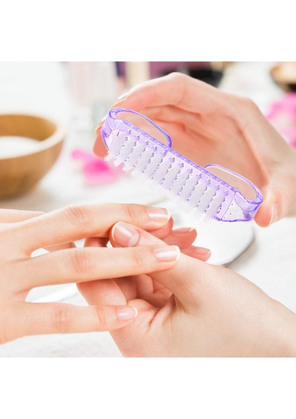 Esinti 4 Parça Saplı Tırnak Fırçası Tırnak Ovma Temizleme Fırçası Tırnak Fırçaları Plastik Ayak Tırnağı Temizleme Fırçası, 2,6 X 0,5 X 1,4 Inç (Mor) (Yurt Dışından)