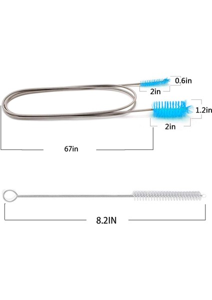 Esinti Temizleme Fırçası Seti Akvaryum Su Filtresi Tüpü Hava Hortumu Paslanmaz Çelik Çift Uçlu Hortum Fırçası Balık Tankı Tüpü Şişe Pompası Pervanesi Kıllar Akvaryum Fırçası (Yurt Dışından) fiyatları