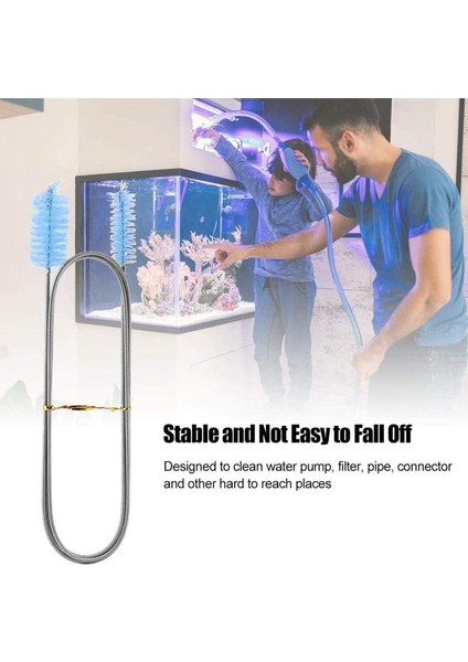 Esinti Temizleme Fırçası Seti Akvaryum Su Filtresi Tüpü Hava Hortumu Paslanmaz Çelik Çift Uçlu Hortum Fırçası Balık Tankı Tüpü Şişe Pompası Pervanesi Kıllar Akvaryum Fırçası (Yurt Dışından) fırsatları