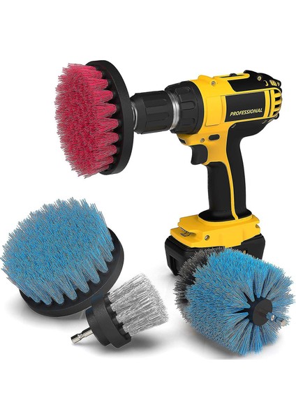 Matkap Fırçası Ataşman Seti - Elektrikli Scrubber Fırça Temizleme Seti (Yurt Dışından)