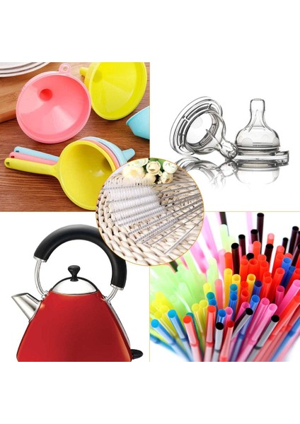 Esinti Temizleme Fırçası, 10 Paket Şişe Fırçası Mutfak Su Isıtıcısı Çaydanlık Spou Tabanca Memesi Tüp Araba Klavye Naylon 10 Beyaz 200mm (Yurt Dışından)