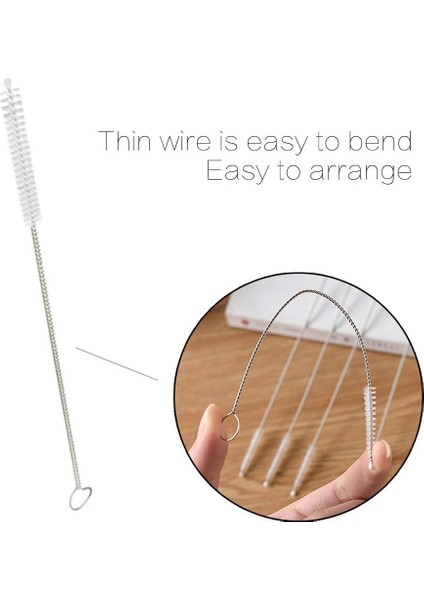 Straw Fırça Temizleyici 10" Naylon Tüp Temizleyici Şişe Fırça Temizleme Seti 10'Lu (Yurt Dışından)