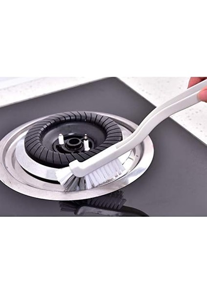 Mutfak Ovma Fırçası (2'Li Paket) Lavabo Banyo Fırçası 90° Açılı Fırça Derin Temizlik Banyo Duşu Mutfak Fırçası Tuvalet (Yurt Dışından)
