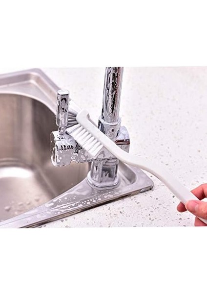 Mutfak Ovma Fırçası (2'Li Paket) Lavabo Banyo Fırçası 90° Açılı Fırça Derin Temizlik Banyo Duşu Mutfak Fırçası Tuvalet (Yurt Dışından)