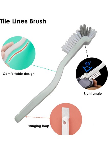 2pcsmutfak Fırçalama Fırçası, Dik Açılı Şişe Banyo Fırçası Lavabo Için Ev Tencere Tava Kenar Köşeleri Kiremit Hatları Sert Kıllarla Derin Temizlik (Yurt Dışından) fiyatları