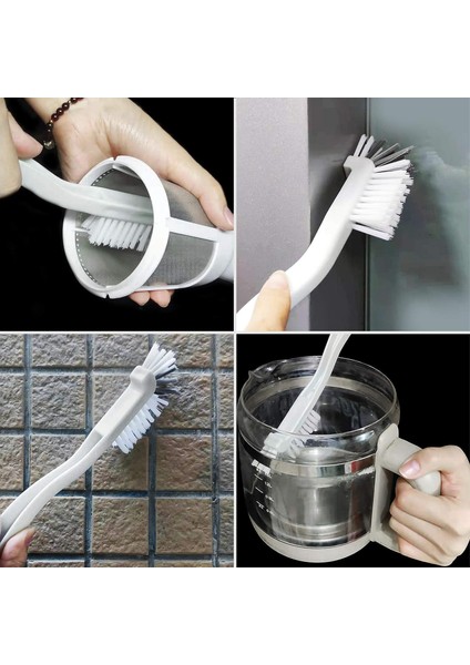 2pcsmutfak Fırçalama Fırçası, Dik Açılı Şişe Banyo Fırçası Lavabo Için Ev Tencere Tava Kenar Köşeleri Kiremit Hatları Sert Kıllarla Derin Temizlik (Yurt Dışından) indirimleri