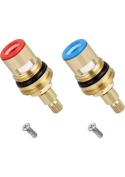 Esinti 2 Parça Seramik Disk Kafası Seramik Kartuşları Evrensel Pirinç Musluk Değiştirme 20 Çentik X 53mm Mutfak Banyo Için Yedek (Yurt Dışından)