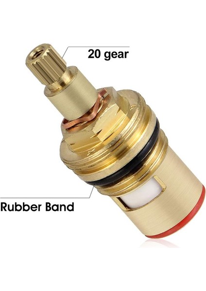 Esinti 2 Parça Seramik Disk Kafası Seramik Kartuşları Evrensel Pirinç Musluk Değiştirme 20 Çentik X 53mm Mutfak Banyo Için Yedek (Yurt Dışından)