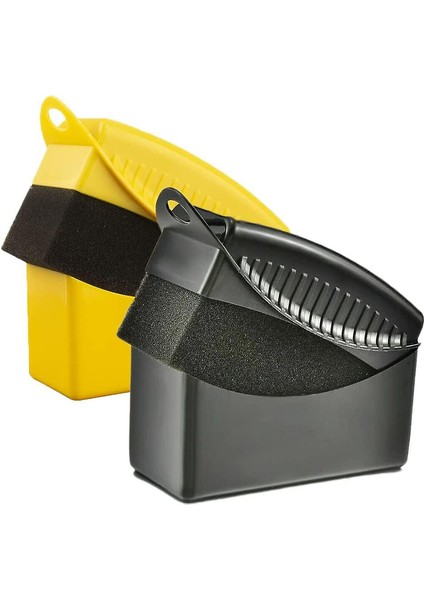 Lastik Giydirme Aplikatör Fırçası, Araba Tekerleği Ağda Süngeri Kılıflı Oto Lastik Temizleme Pedi Lastik Gelsarı, Siyah2 Adet (Yurt Dışından)