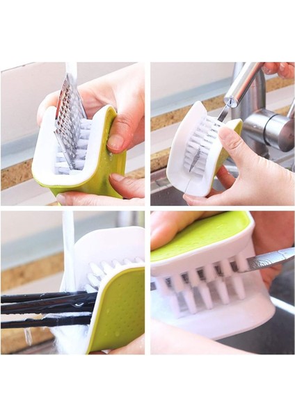 Esinti Bıçak Fırça Bıçak Temizleyici Yemek Çubukları Ve Çatal Temizleme Fırçası Çatal Bıçak Temizleyici Gereç Kıl Scrubber Çift Taraflı Kaşık Bıçaklar Yıkama Fırçası (Yurt Dışından) modelleri