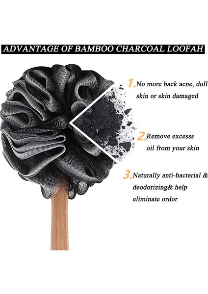 Saplı Duş Süngeri, Süngerli Sırt Fırçası, Banyo Süngeri, Vücut Masaj Süngeri, Yetişkinler Için Peeling (Yurt Dışından) modelleri