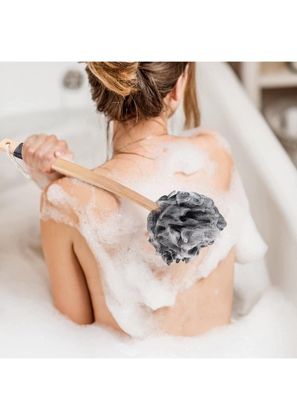 Saplı Duş Süngeri, Süngerli Sırt Fırçası, Banyo Süngeri, Vücut Masaj Süngeri, Yetişkinler Için Peeling (Yurt Dışından) indirimleri