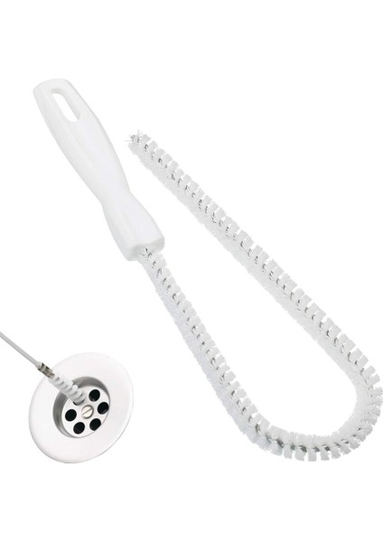 Esinti Junnom Esnek Temizleme Fırçası Kanalizasyon Temizleme Fırçası Esnek/Taşma Temizleme Fırçası/Uzun Saç Temizleyici 45 Cm Naylon Ile (Yurt Dışından)