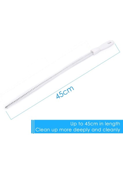 Esinti Junnom Esnek Temizleme Fırçası Kanalizasyon Temizleme Fırçası Esnek/Taşma Temizleme Fırçası/Uzun Saç Temizleyici 45 Cm Naylon Ile (Yurt Dışından)