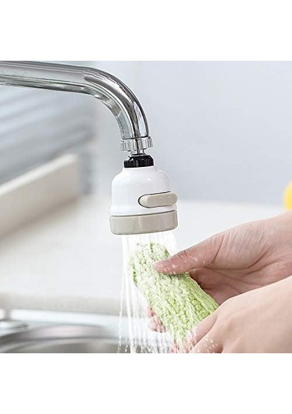 360 ​​Derece Çıkarılabilir Mutfak Bataryası Başlığı - Havalandırıcı Sprey - Su Tasarrufu - Banyo Çıkışı Filtre Ucu - 3 Mod Ayarlanabilir (Yurt Dışından)