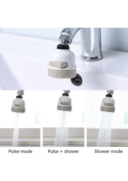 360 ​​Derece Çıkarılabilir Mutfak Bataryası Başlığı - Havalandırıcı Sprey - Su Tasarrufu - Banyo Çıkışı Filtre Ucu - 3 Mod Ayarlanabilir (Yurt Dışından) fırsatları
