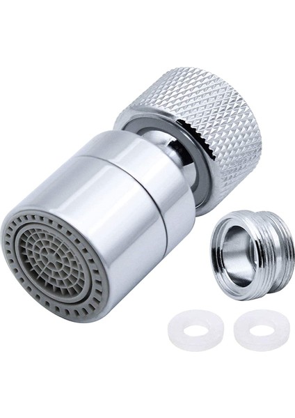 360° Döner Musluk Havalandırıcı Pirinç 2 Mod Ayarlanabilir Mutfak Musluk Filtresi Nozul Adaptörlü Fıskiye - M22 Dış Dişli Nozul Veya M24 Iç Dişli Musluklar Için (Yurt Dışından)