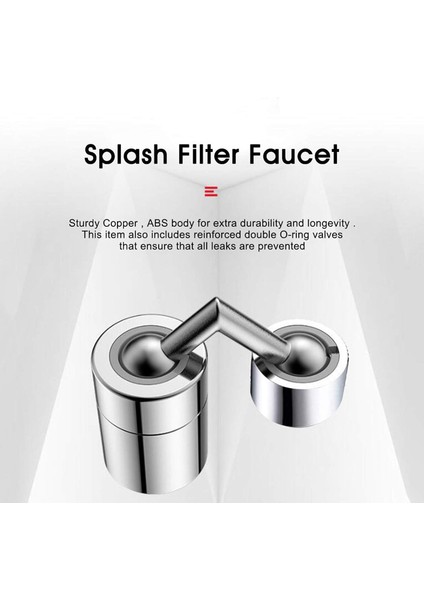 Esinti Çift Modlu Dönen Mutfak Musluk Sıçrama Filtresi Püskürtme Musluk Köpük Havalandırıcı Memesi 22mm Ila 24mm Adaptörü Örgü Filtre (Yurt Dışından) fırsatları