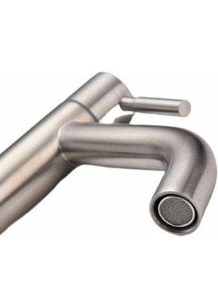 Lavabo Bataryası Tek Delikli Lavabo Bataryası Fırçalanmış Paslanmaz Çelik Lavabo Bataryası-A1 (Yurt Dışından) fırsatları