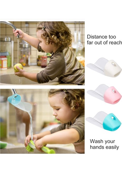 Çocuk Musluk Genişletici Musluk Uzatma Musluk Genişletici Mutfak Banyo 3 Parça (Yurt Dışından)