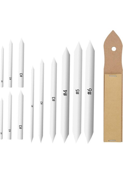 Esinti 13 Pcs Harmanlayan Kütükler Kağıt Sanat Karıştırıcılar Zımpara İle Kalemtıraş Öğrenci Sanatçı Kömür Kroki Çizim Araçları Için Işaretçi (Yurt Dışından)