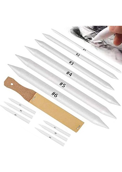 Esinti 13 Pcs Harmanlayan Kütükler Kağıt Sanat Karıştırıcılar Zımpara İle Kalemtıraş Öğrenci Sanatçı Kömür Kroki Çizim Araçları Için Işaretçi (Yurt Dışından) modelleri
