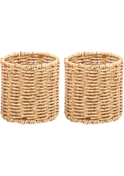 Esinti 2 Adet Kalem Tutucu Kalem Tutucu, Rattan Makyaj Fırça Tutucu, Kalem Kupası Masa Bardak Tutucu, Diş Fırçası Bardağı, 9.5x9.5x10cm (Yurt Dışından) fiyatları