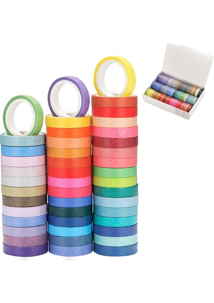 60 Rulo Bant Seti 8mm Genişliğinde 13 Ft Uzun Gökkuşağı Renkli Bant Karalama Defteri Için Dıy, Planlayıcı, Sanat, Etiketleme Ve Renk Kodlama (Yurt Dışından)