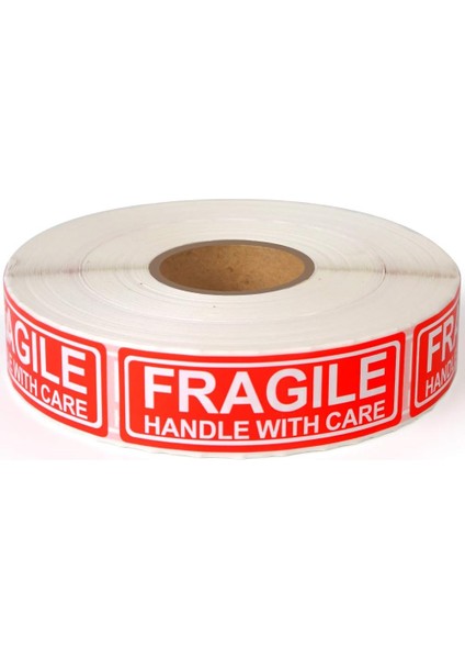 Fragile 1"X3" Saplı, Dikkatli Gönderim Çıkartmaları, Rulo Başına 500 Etiket (Yurt Dışından)