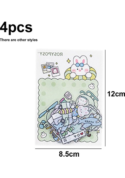 4'Lü Paket Karikatür Çıkartmalar, Scrapbooking Için Dekoratif Etiket, Dıy Sanat El Sanatları, Günlük, Defter (Yurt Dışından) fiyatları