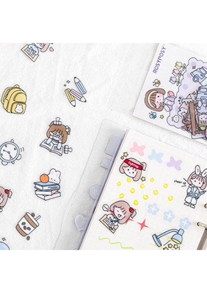 4'Lü Paket Karikatür Çıkartmalar, Scrapbooking Için Dekoratif Etiket, Dıy Sanat El Sanatları, Günlük, Defter (Yurt Dışından) fırsatları
