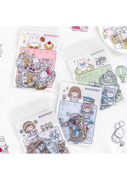 4'Lü Paket Karikatür Çıkartmalar, Scrapbooking Için Dekoratif Etiket, Dıy Sanat El Sanatları, Günlük, Defter (Yurt Dışından) indirimleri