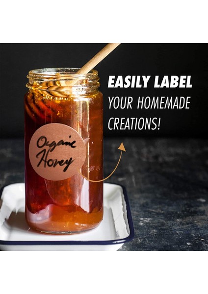 Kavanozlar Için Breeze Çözünebilir Konserve Etıketlerı–500 Kraft Etiketler-Kaplar Için Çözünebilir Gıda Etiketleri Çıkartmalar (Yurt Dışından) indirimleri