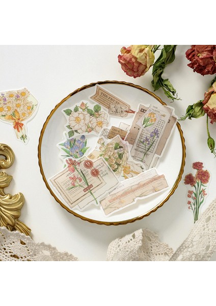 Esinti 4 Paket Vintage Scrapbooking Kendin Yap Çıkartmalar Paketi, Doğa Bitki Retro Dekor Çıkartmalar, Scrapbooking Için (Yurt Dışından) fırsatları