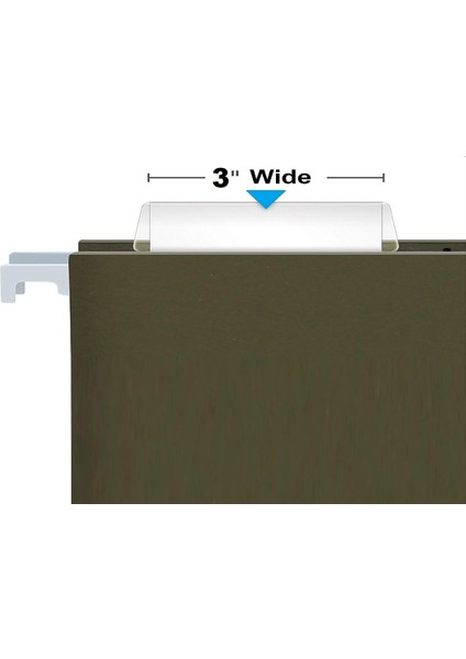 1ıntheoffice Şeffaf Asılı Klasör Sekmeleri Ve Ek Parçalar 3-1/2" X 5/8", 100/Paket (3 1/2") (Yurt Dışından)