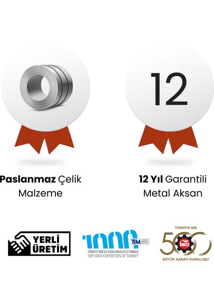 Tenpa Havlupan Parlak Çelik 500 x 1000 mm modelleri