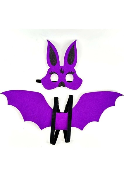 Cadılar Bayramı Çocuk Partisi Dokunmamış Cosplay Sahne Yarasa Kanadı Maske Seti (Yurt Dışından)